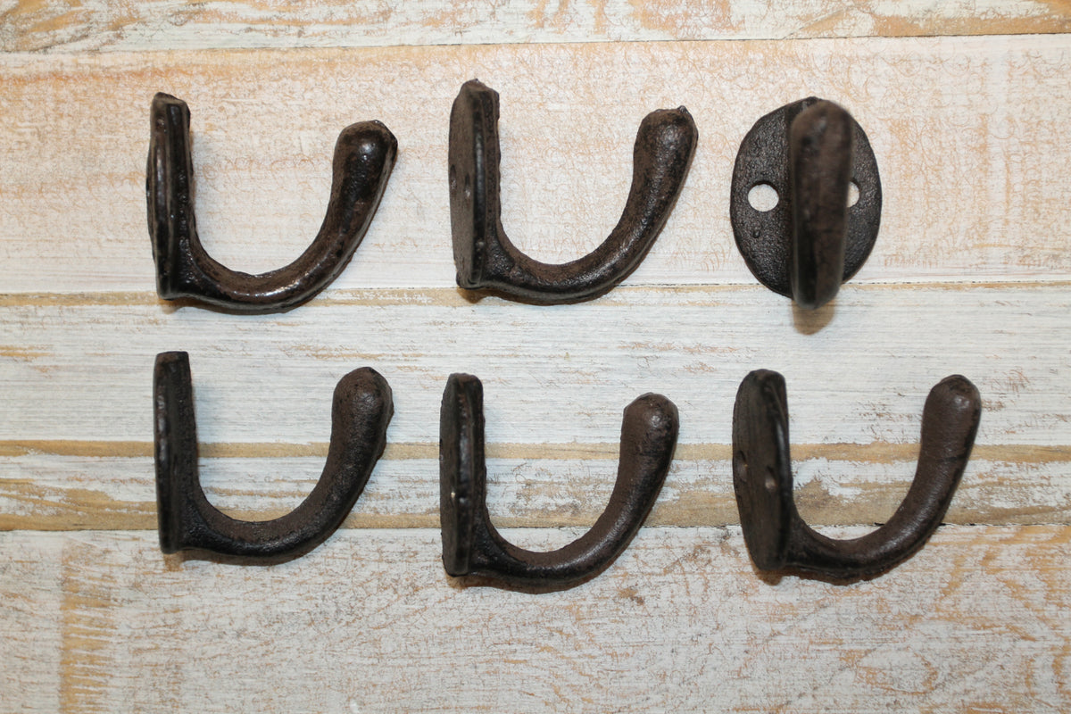 6-Cup Wall Hooks,Farm And Ranch Decor,Utility Hooks,Garden,Bath,Kitchen Hanging Storage,H-63