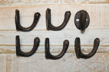 6-Cup Wall Hooks,Farm And Ranch Decor,Utility Hooks,Garden,Bath,Kitchen Hanging Storage,H-63