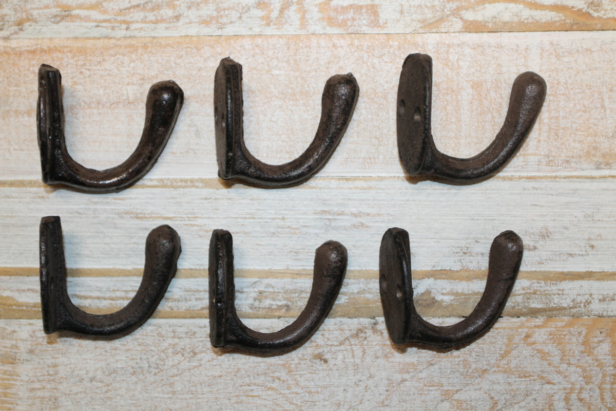 6-Cup Wall Hooks,Farm And Ranch Decor,Utility Hooks,Garden,Bath,Kitchen Hanging Storage,H-63