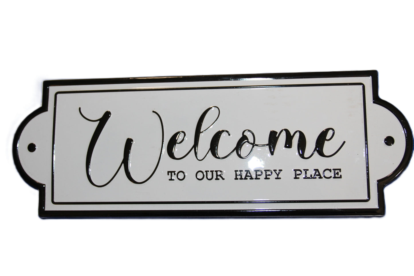 1-WELCOME SIGN,Classic Design,WELCOME TO OUR HAPPY PLACE,All Occasion Gift,Garden Decor,GS-102