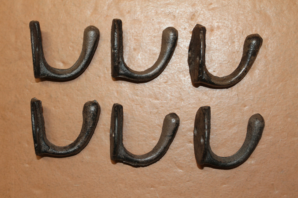 6-Cup Wall Hooks,Farm And Ranch Decor,Utility Hooks,Garden,Bath,Kitchen Hanging Storage,H-63