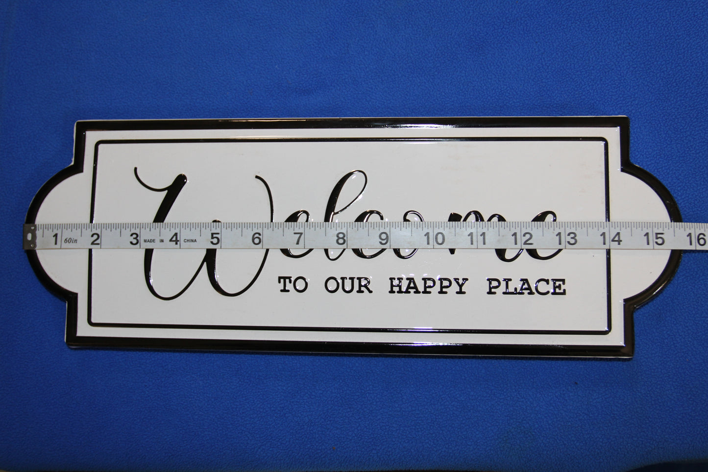 1-WELCOME SIGN,Classic Design,WELCOME TO OUR HAPPY PLACE,All Occasion Gift,Garden Decor,GS-102