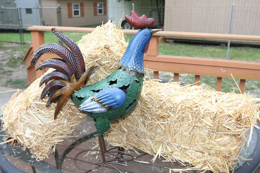 1-LARGE ROOSTER,All Occasion Gifts,Farm And Ranch Decor,Yard Art,Garden Decor,Rooster Collections GH-BR1