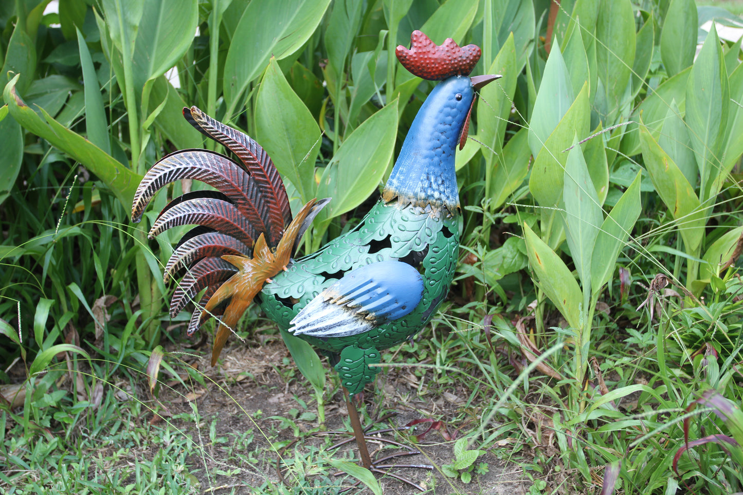 1-LARGE ROOSTER,All Occasion Gifts,Farm And Ranch Decor,Yard Art,Garden Decor,Rooster Collections GH-BR1