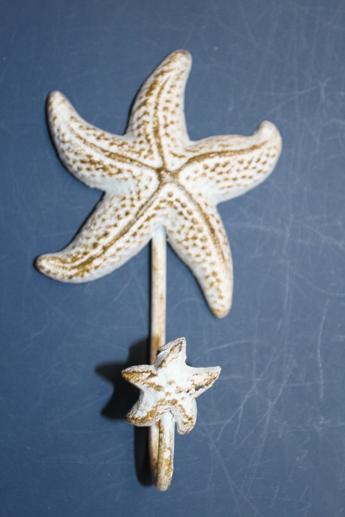 1-SEAFOAM STARFISH WALL HOOK,Large Generous Hook Opening,Beach Decor,Coastal Accents,Gifts,BL-53W