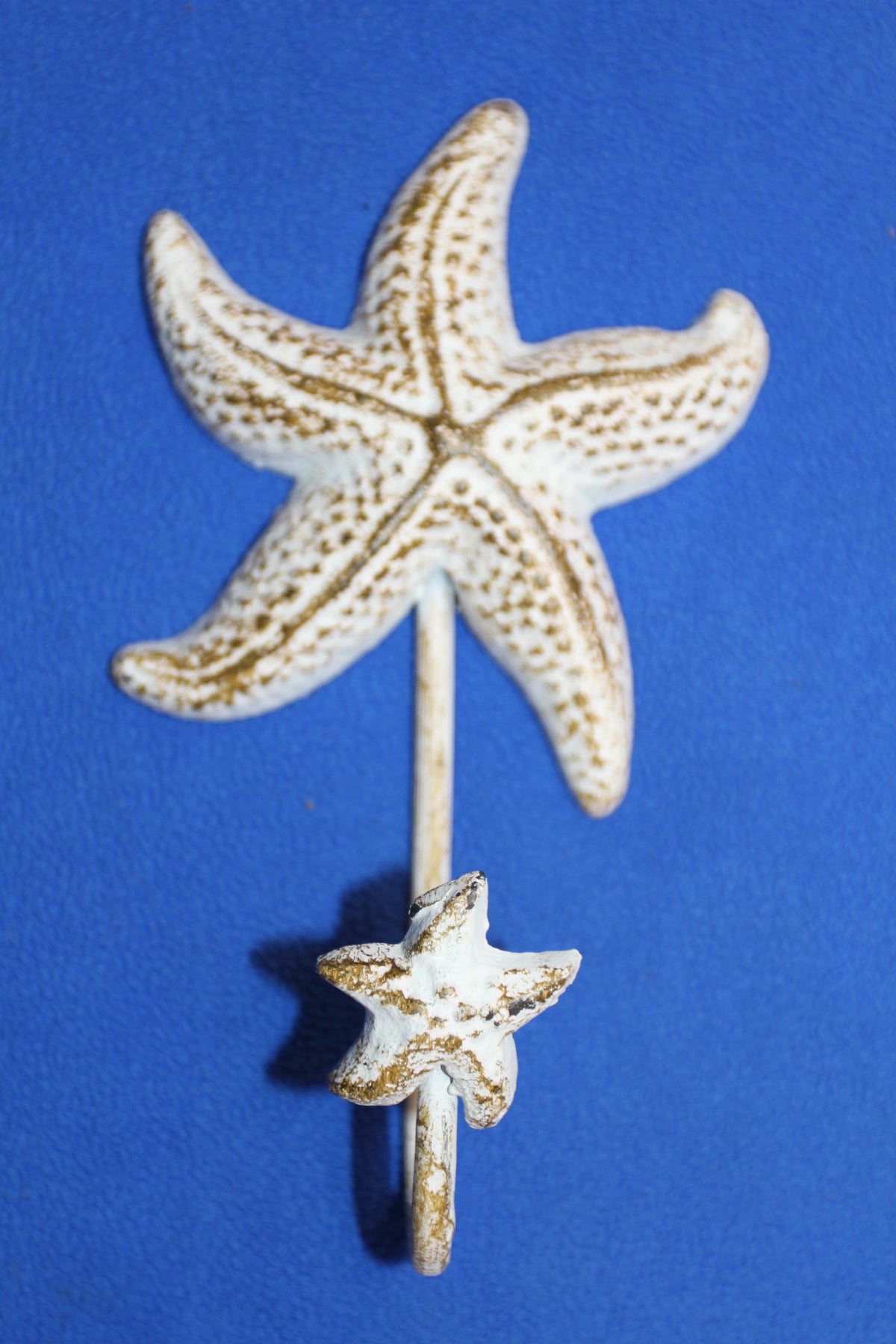 1-SEAFOAM STARFISH WALL HOOK,Large Generous Hook Opening,Beach Decor,Coastal Accents,Gifts,BL-53W