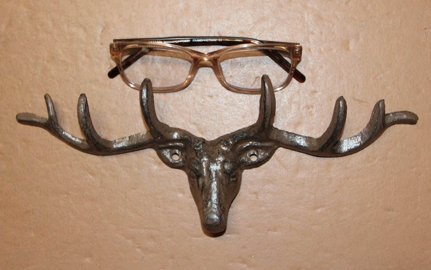 1-Large Wall Hook,DEER ANTLER RACK, 6 Useful Hooks,Western Decor,Hunting Accents, W-73