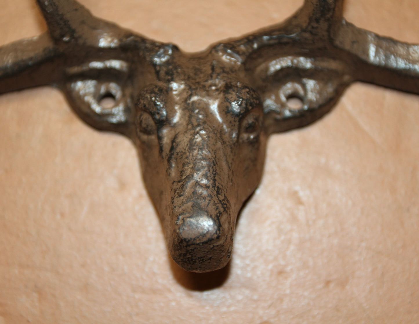 1-Large Wall Hook,DEER ANTLER RACK, 6 Useful Hooks,Western Decor,Hunting Accents, W-73
