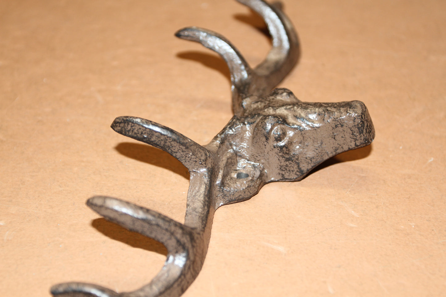 1-Large Wall Hook,DEER ANTLER RACK, 6 Useful Hooks,Western Decor,Hunting Accents, W-73