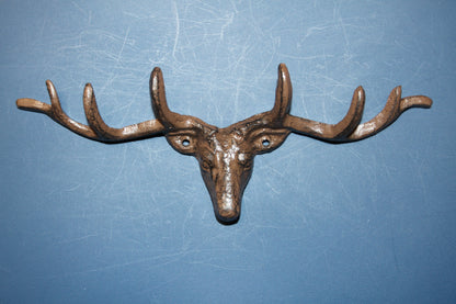 1-Large Wall Hook,DEER ANTLER RACK, 6 Useful Hooks,Western Decor,Hunting Accents, W-73