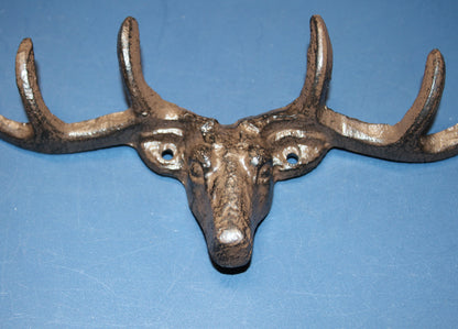 1-Large Wall Hook,DEER ANTLER RACK, 6 Useful Hooks,Western Decor,Hunting Accents, W-73