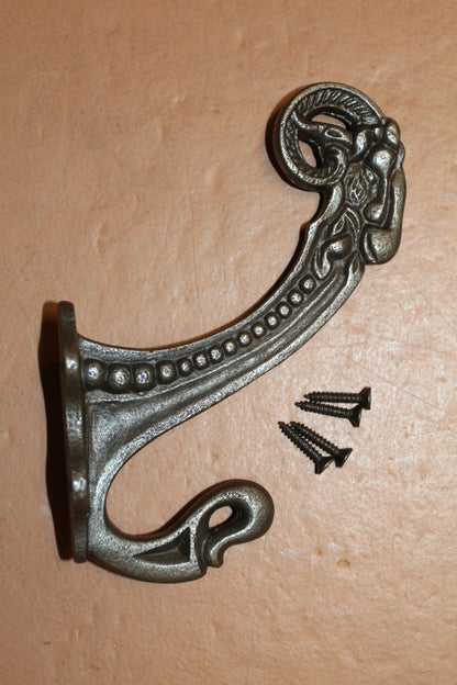 2-Large Double Wall Hooks,Elegant Victorian Design,Hanging Storage Solution,Free Ship,N-50A