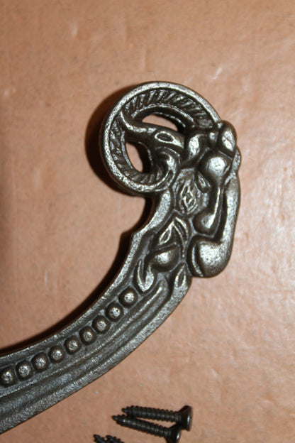 2-Large Double Wall Hooks,Elegant Victorian Design,Hanging Storage Solution,Free Ship,N-50A