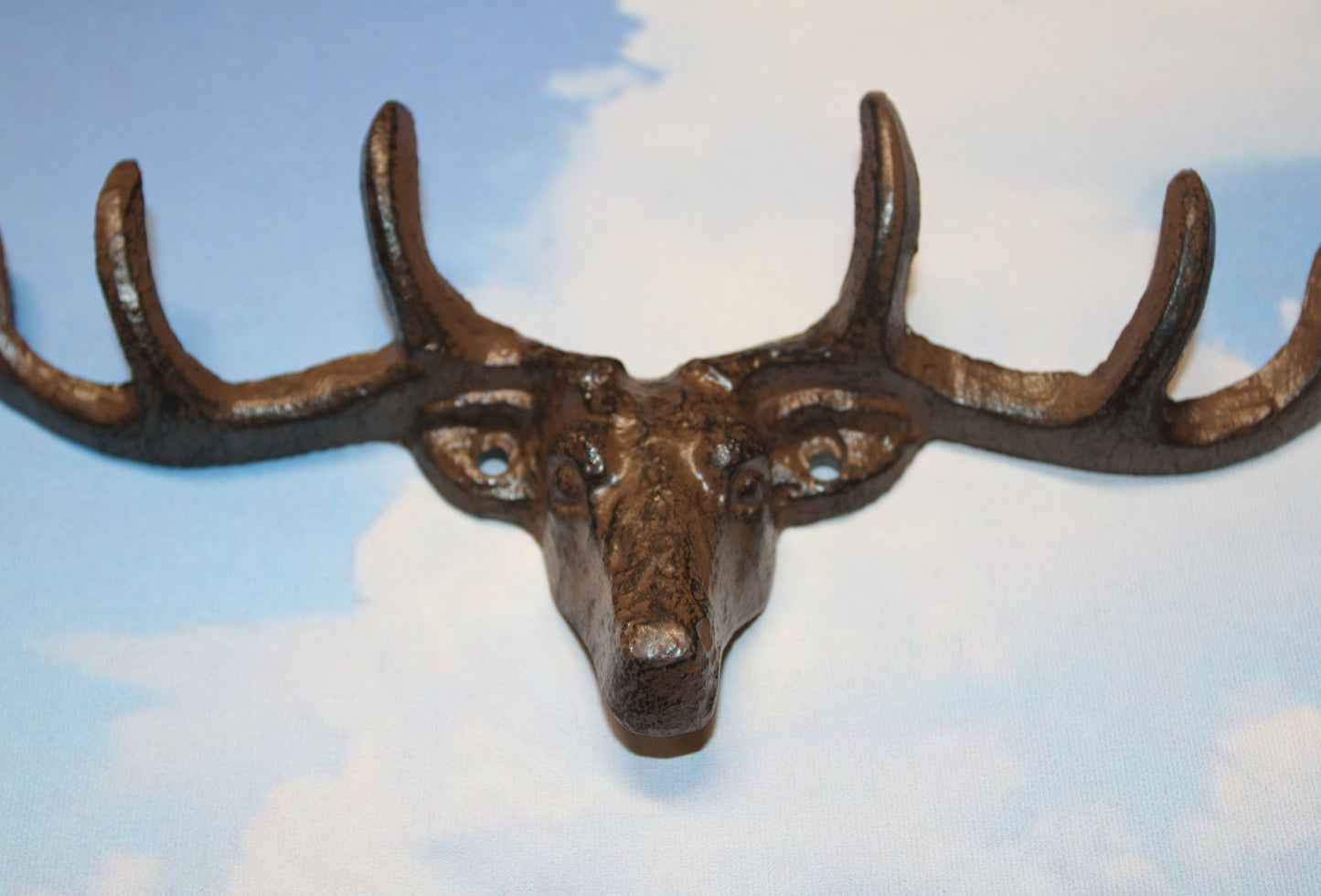 1-Large Wall Hook,DEER ANTLER RACK, 6 Useful Hooks,Western Decor,Hunting Accents, W-73