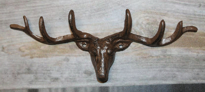 1-Large Wall Hook,DEER ANTLER RACK, 6 Useful Hooks,Western Decor,Hunting Accents, W-73