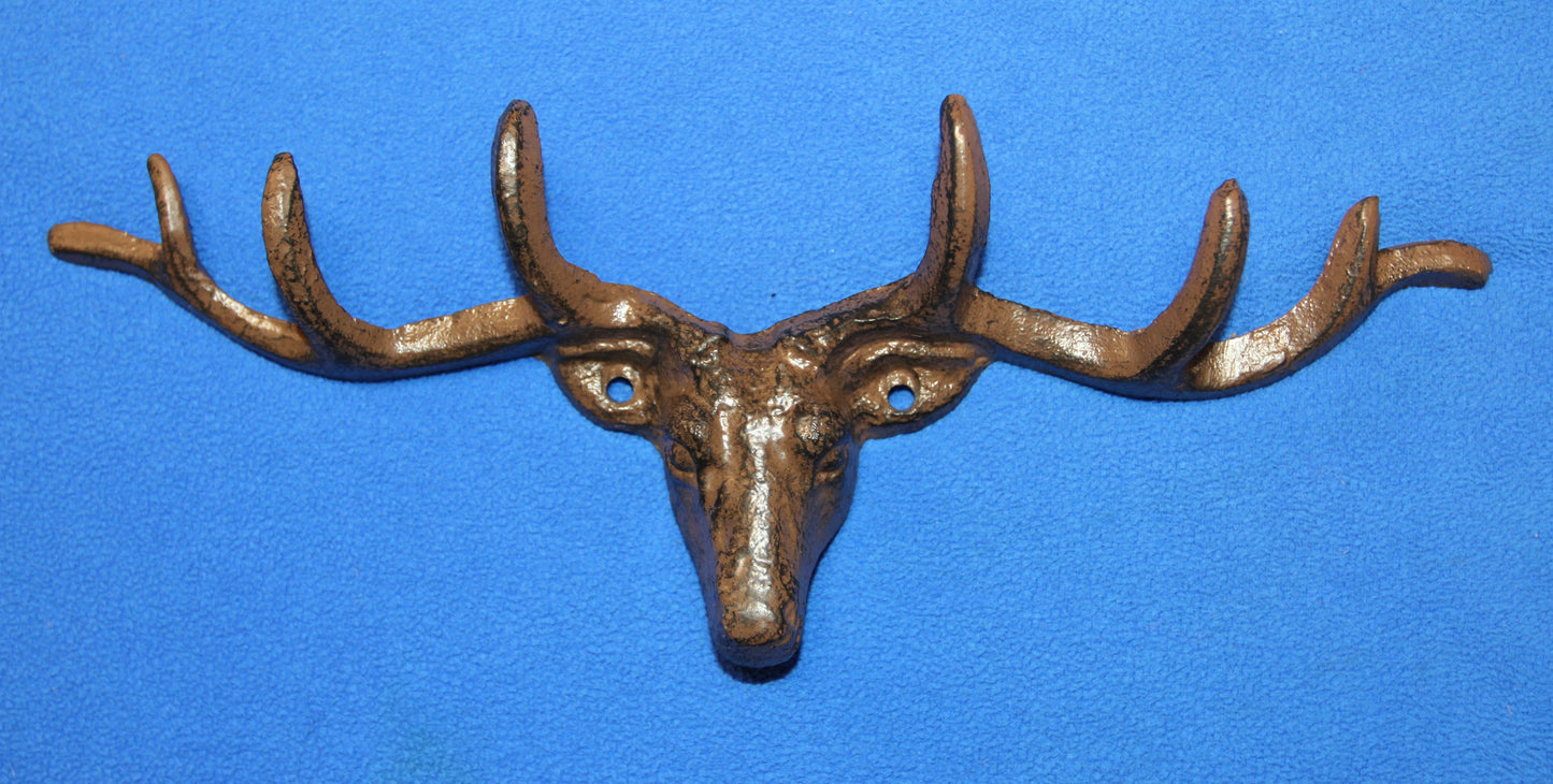 1-Large Wall Hook,DEER ANTLER RACK, 6 Useful Hooks,Western Decor,Hunting Accents, W-73