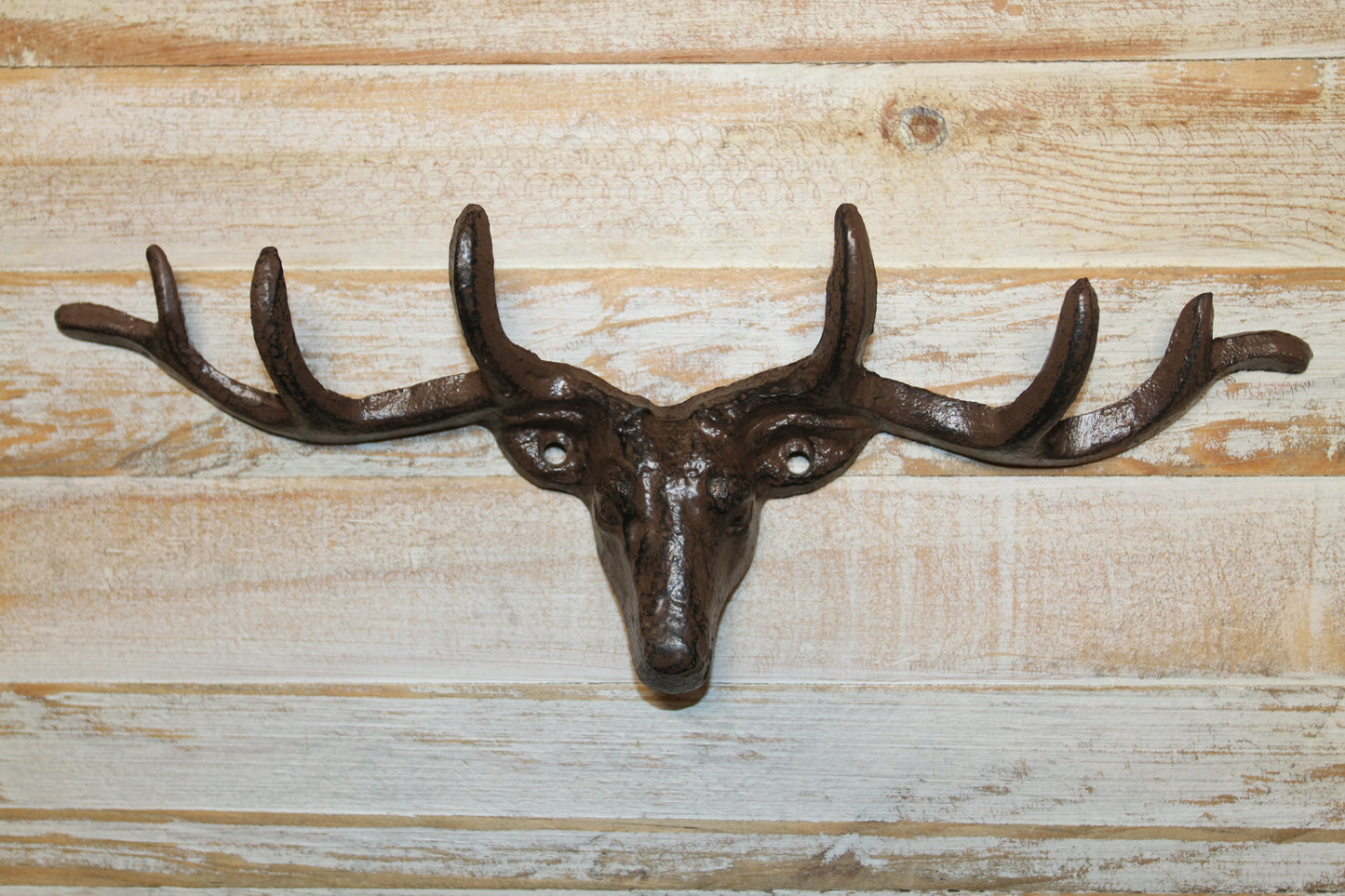 1-Large Wall Hook,DEER ANTLER RACK, 6 Useful Hooks,Western Decor,Hunting Accents, W-73