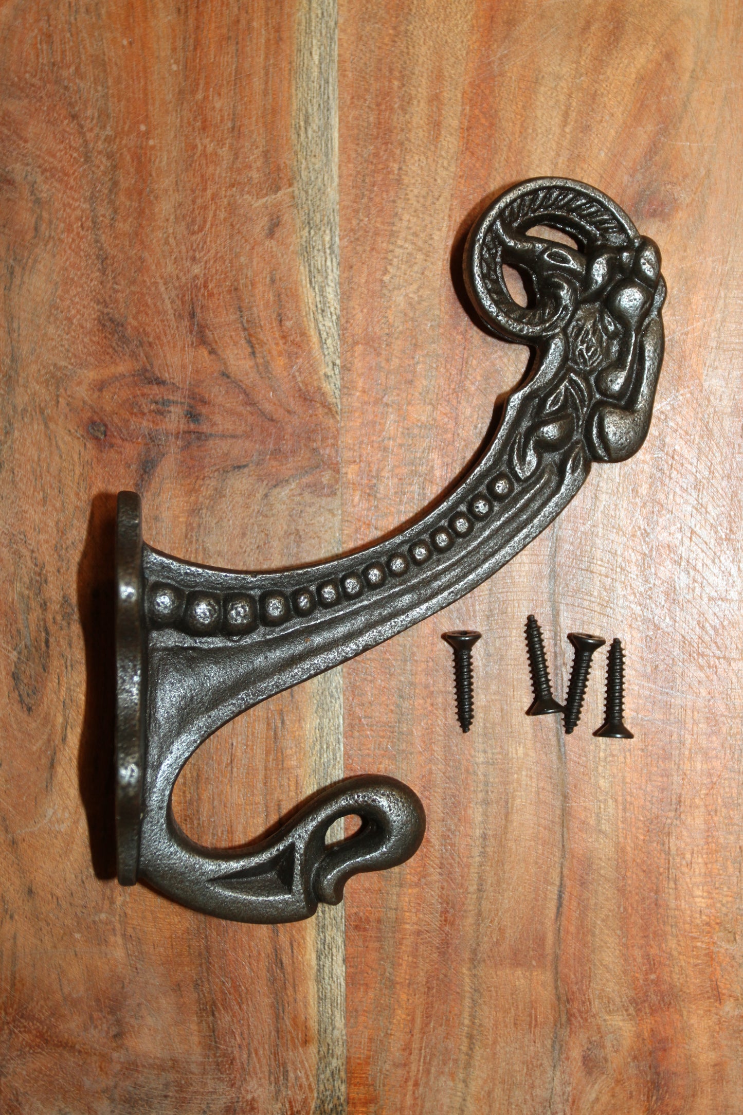 2-Large Double Wall Hooks,Elegant Victorian Design,Hanging Storage Solution,Free Ship,N-50A
