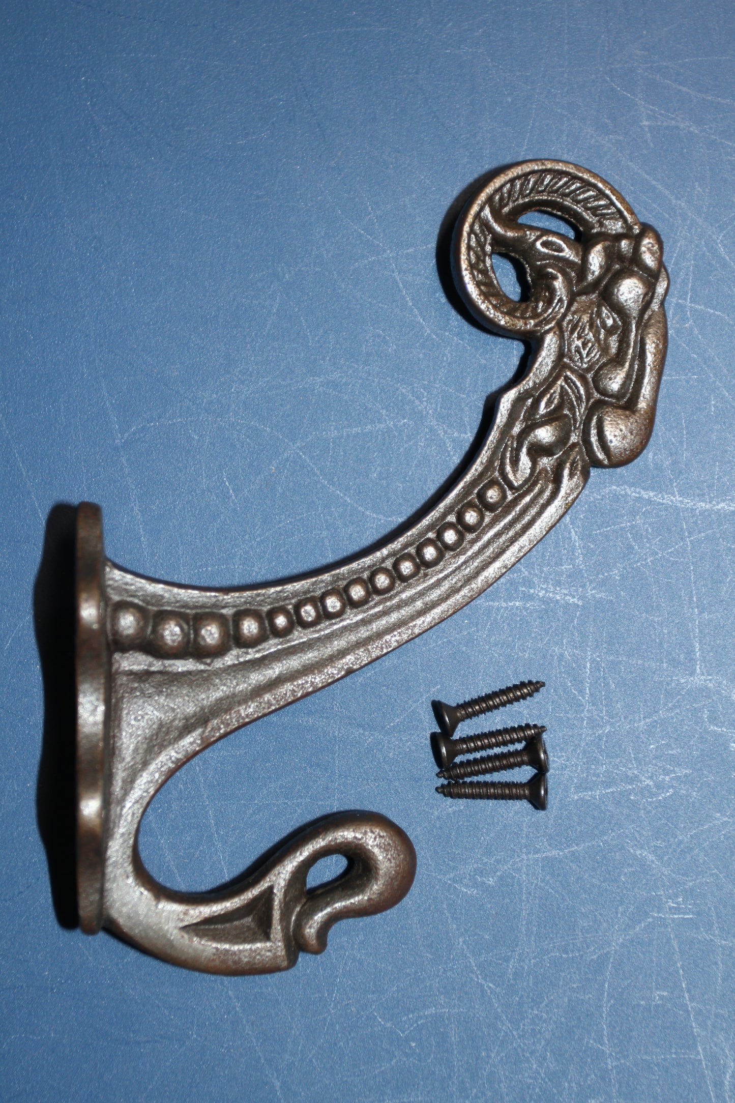 2-Large Double Wall Hooks,Elegant Victorian Design,Hanging Storage Solution,Free Ship,N-50A