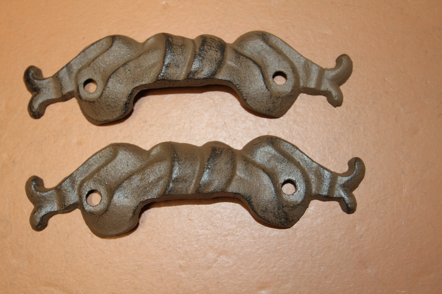 HW-09, 2-RIBBON CUP BIN PULLS, Bath Decor,Dresser Refurbish Hardware, Kitchen Hardware,3-D Bow