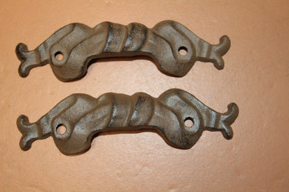 HW-09, 2-RIBBON CUP BIN PULLS, Bath Decor,Dresser Refurbish Hardware, Kitchen Hardware,3-D Bow