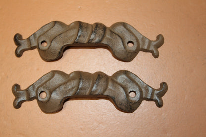 HW-09, 2-RIBBON CUP BIN PULLS, Bath Decor,Dresser Refurbish Hardware, Kitchen Hardware,3-D Bow