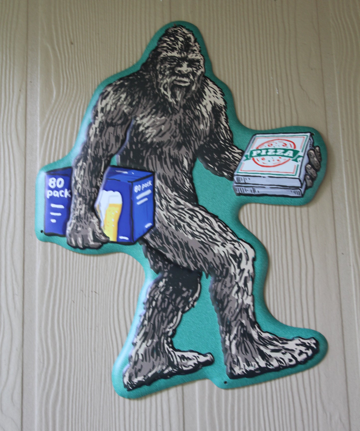 1-BIGFOOT Sign,Fence Decor,Wall Hanging,Cabin Accents,Pizza And Beer, All Occasion Gifts, BF-T