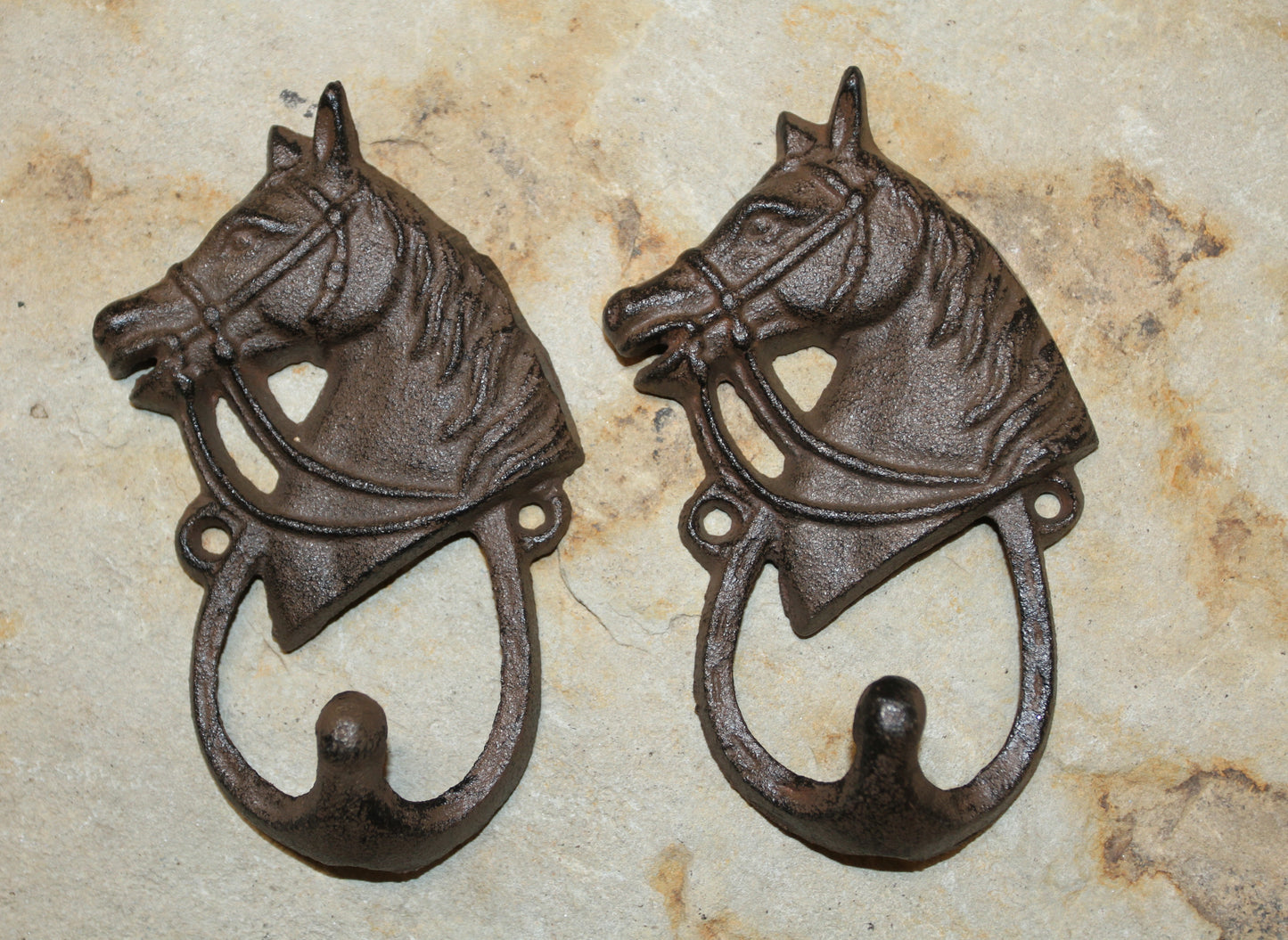 2-Wall Hooks,HORSE HEAD,Gifts,Country Ranch Style,Equestrian Decor,Gifts,W-8
