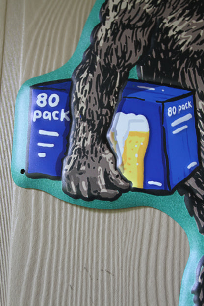1-BIGFOOT Sign,Fence Decor,Wall Hanging,Cabin Accents,Pizza And Beer, All Occasion Gifts, BF-T