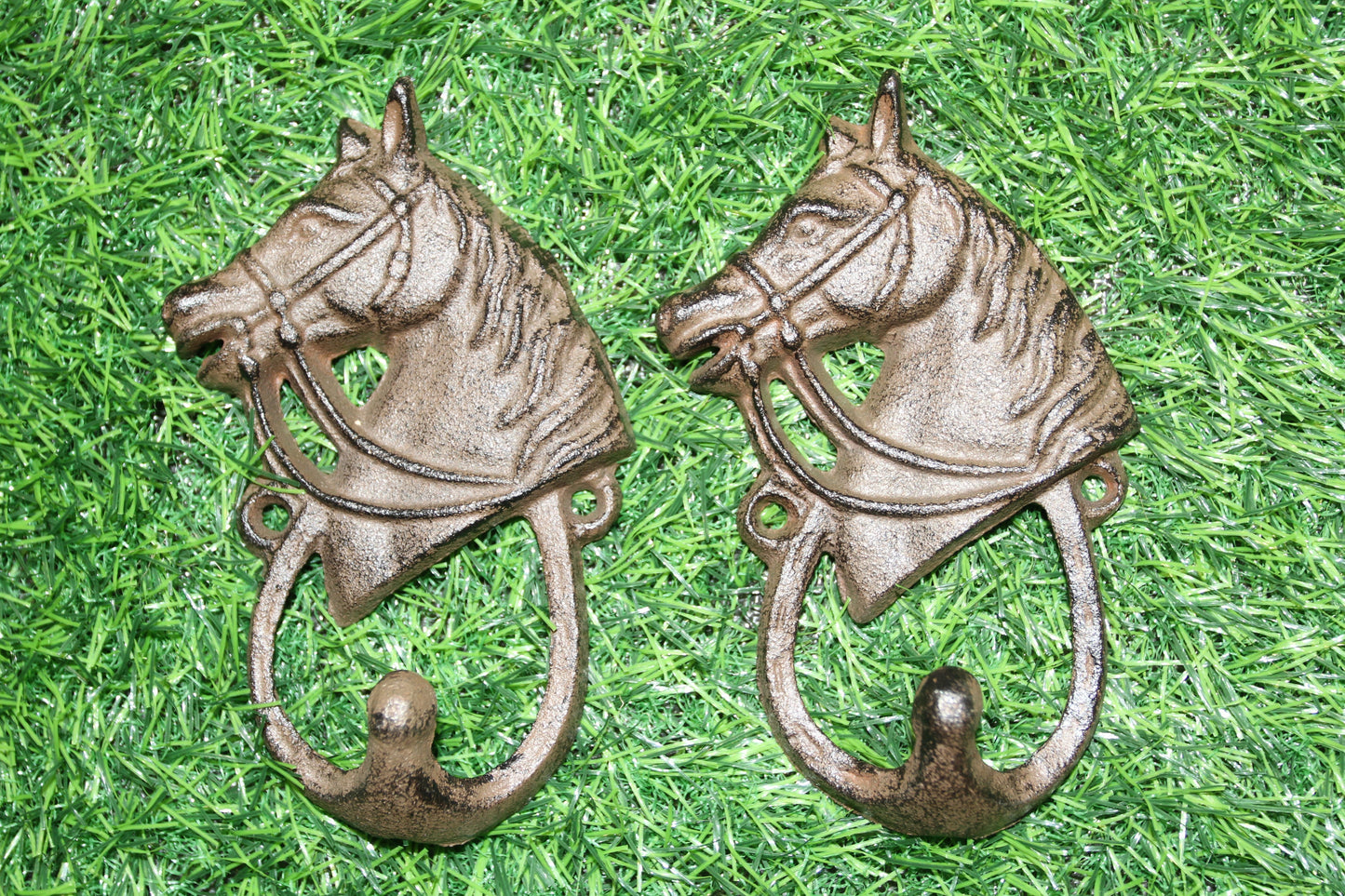 2-Wall Hooks,HORSE HEAD,Gifts,Country Ranch Style,Equestrian Decor,Gifts,W-8