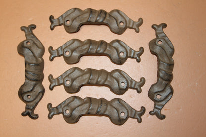 HW-09, 2-RIBBON CUP BIN PULLS, Bath Decor,Dresser Refurbish Hardware, Kitchen Hardware,3-D Bow