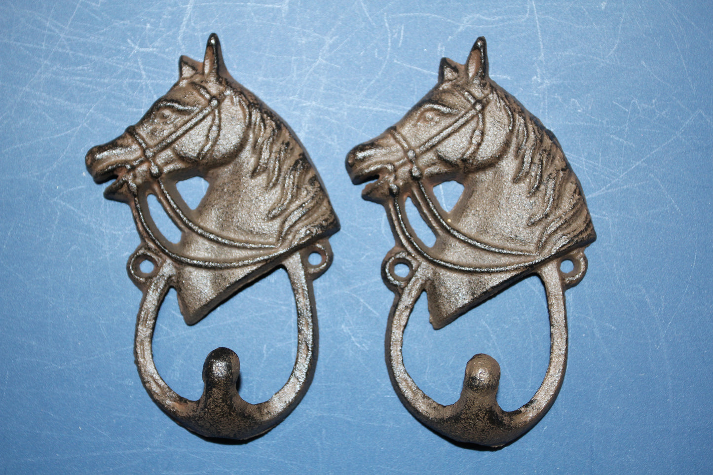 2-Wall Hooks,HORSE HEAD,Gifts,Country Ranch Style,Equestrian Decor,Gifts,W-8