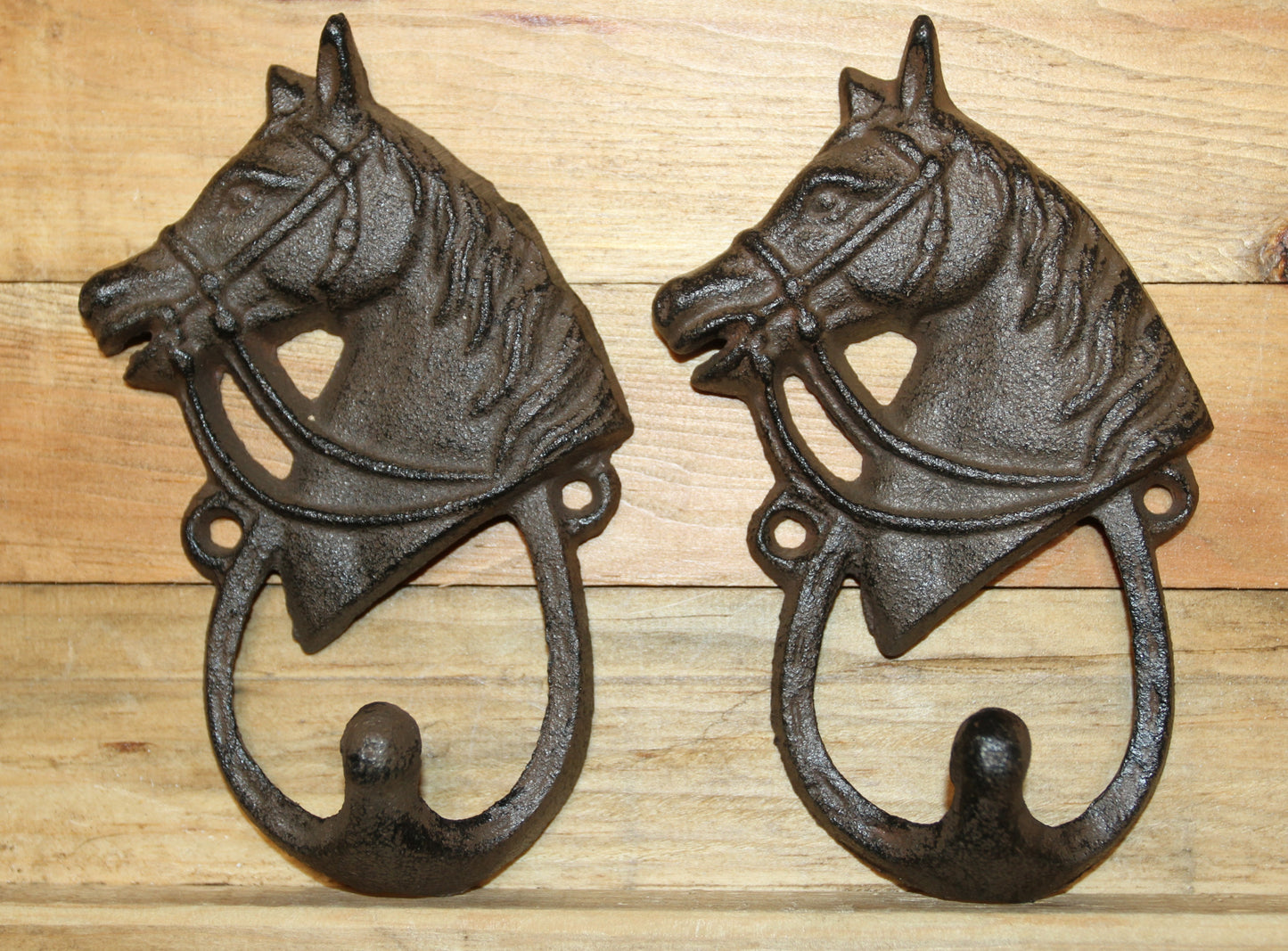 2-Wall Hooks,HORSE HEAD,Gifts,Country Ranch Style,Equestrian Decor,Gifts,W-8