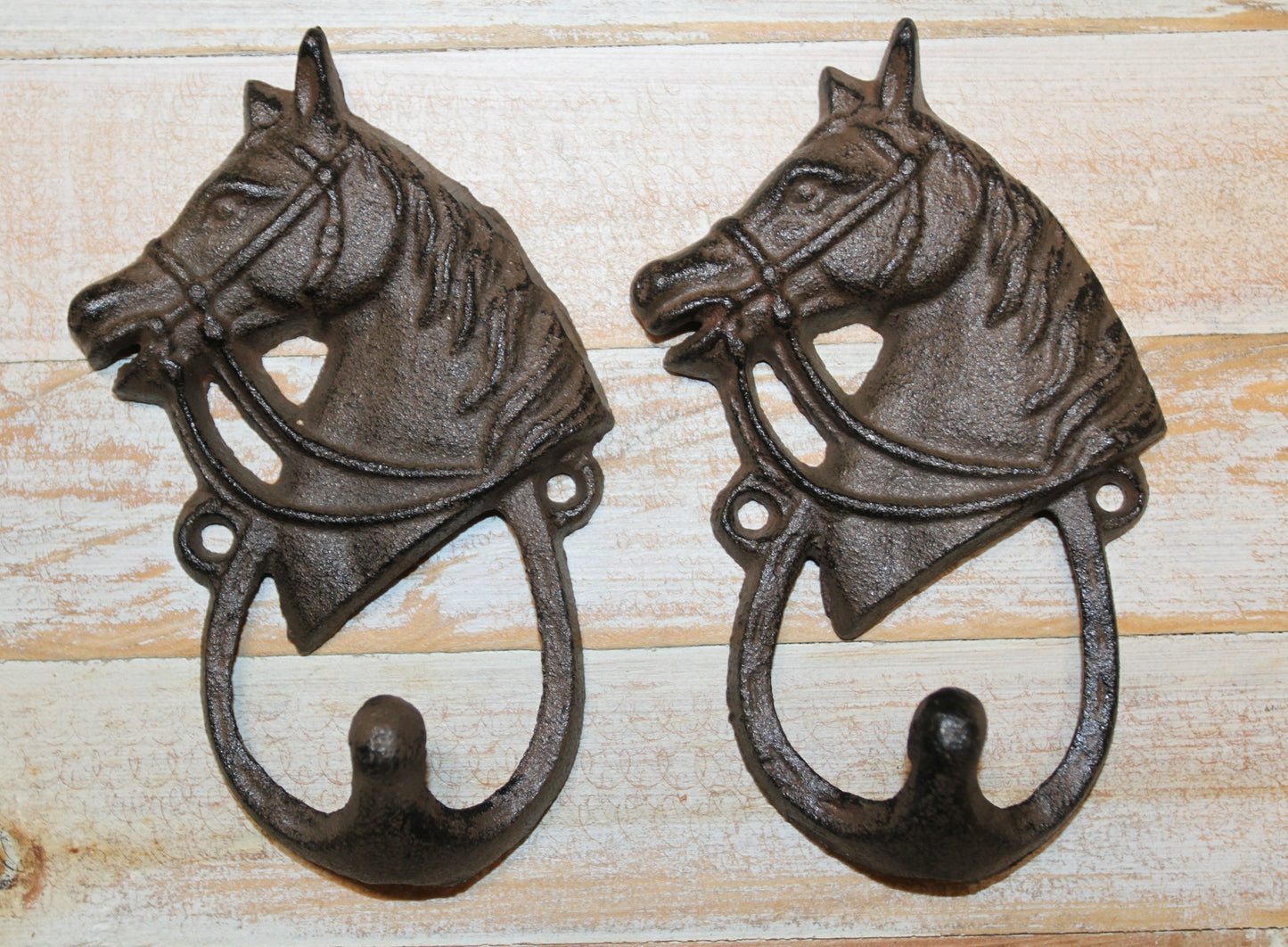 2-Wall Hooks,HORSE HEAD,Gifts,Country Ranch Style,Equestrian Decor,Gifts,W-8