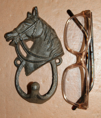 2-Wall Hooks,HORSE HEAD,Gifts,Country Ranch Style,Equestrian Decor,Gifts,W-8
