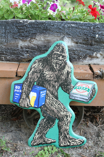 1-BIGFOOT Sign,Fence Decor,Wall Hanging,Cabin Accents,Pizza And Beer, All Occasion Gifts, BF-T