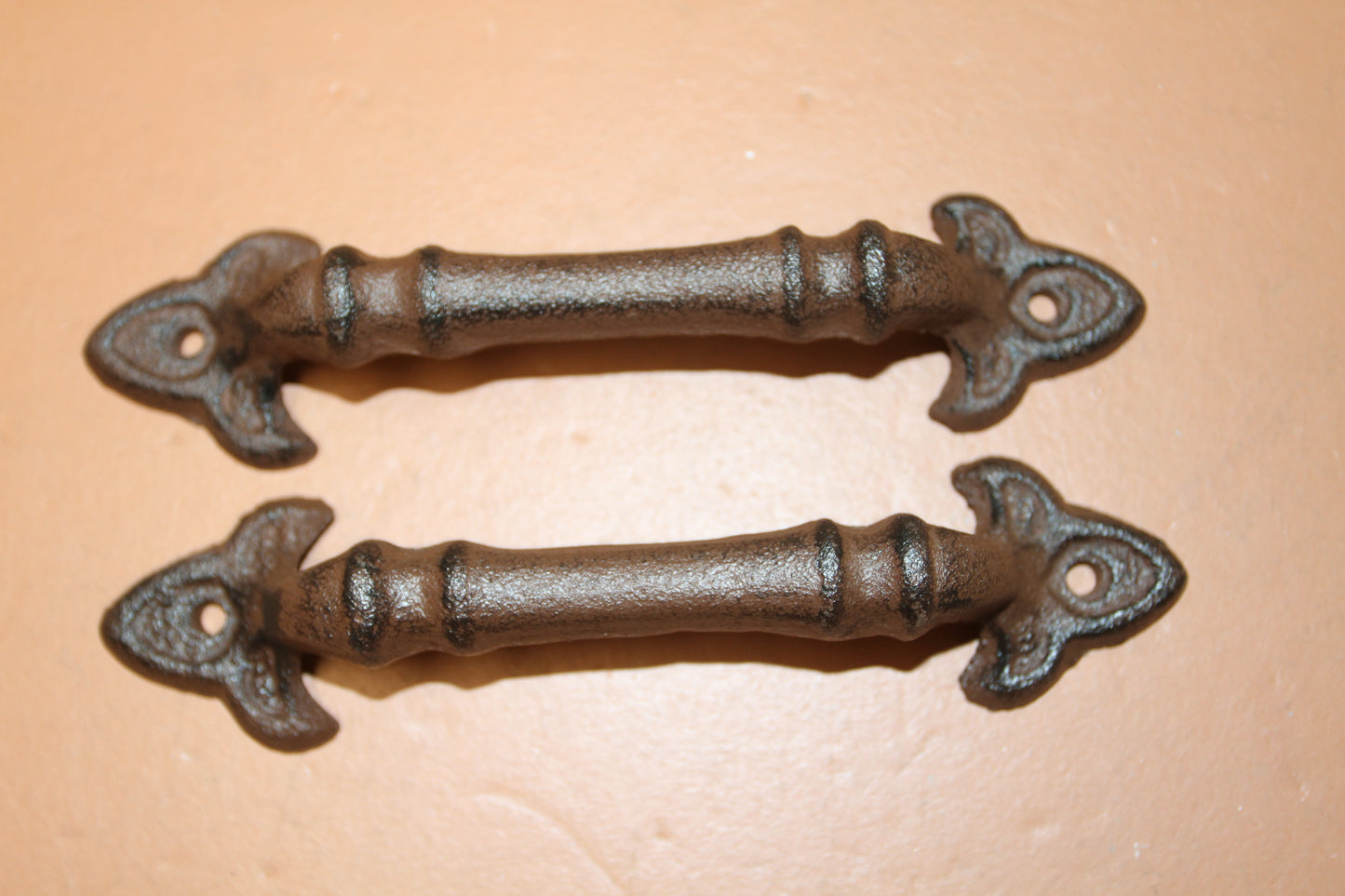 HW-10, 2-HANDLES,Fleur De LIs Design,French Country Decor,Kitchen Hardware,Dresser Pulls