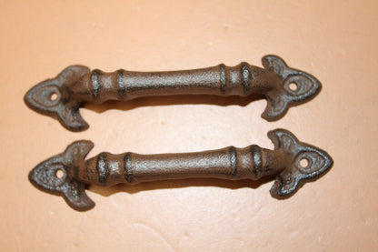 HW-10, 2-HANDLES,Fleur De LIs Design,French Country Decor,Kitchen Hardware,Dresser Pulls