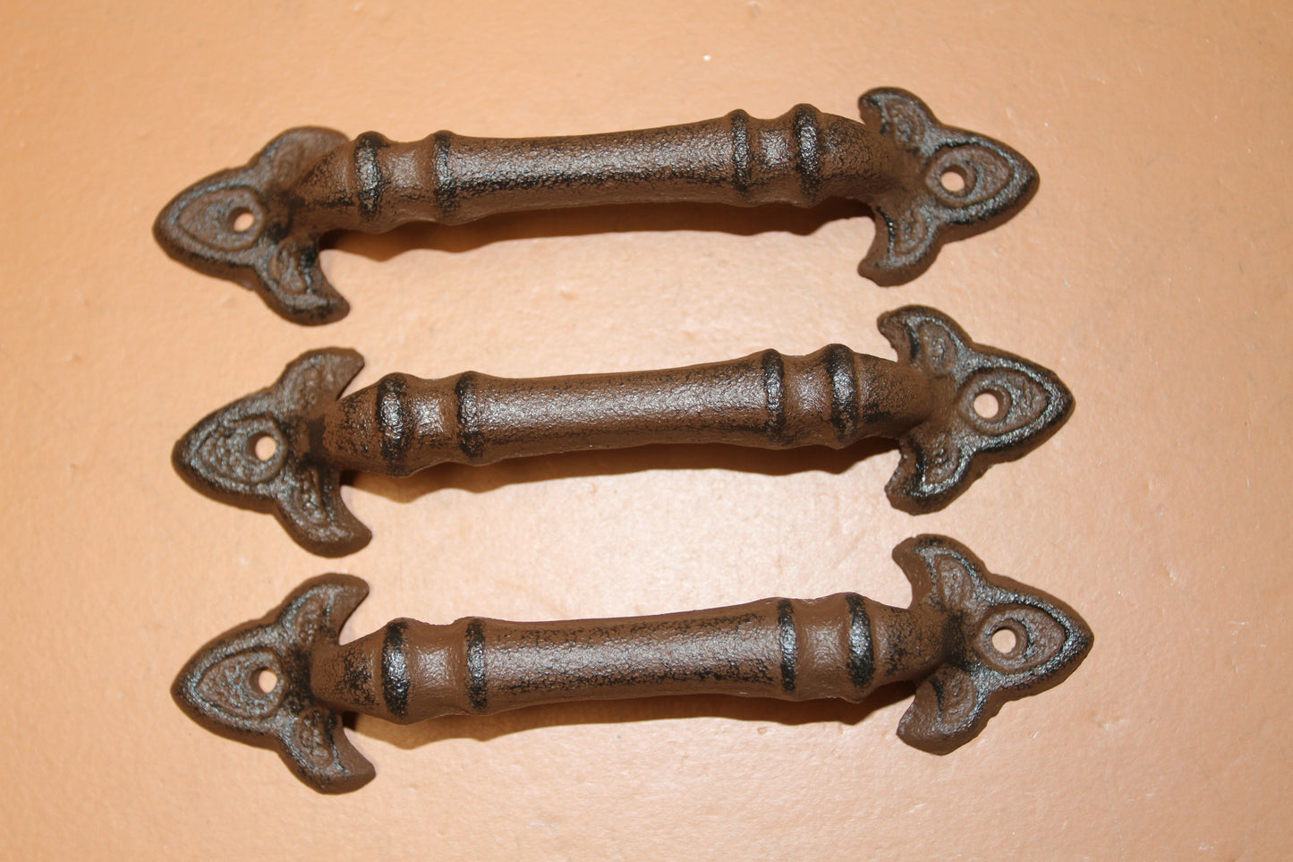 HW-10, 2-HANDLES,Fleur De LIs Design,French Country Decor,Kitchen Hardware,Dresser Pulls