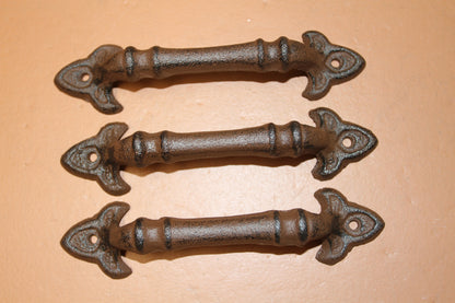 HW-10, 2-HANDLES,Fleur De LIs Design,French Country Decor,Kitchen Hardware,Dresser Pulls