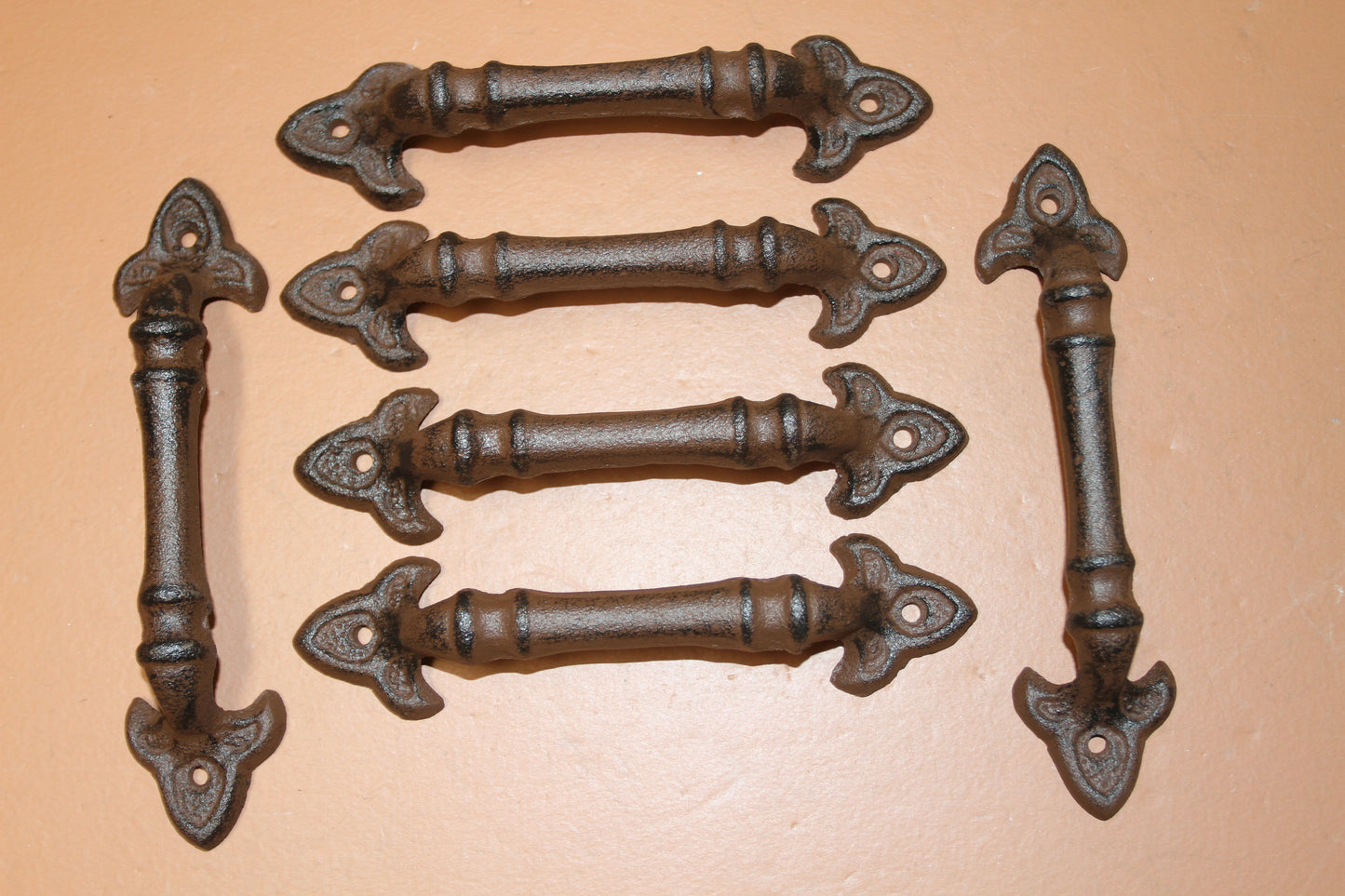 HW-10, 2-HANDLES,Fleur De LIs Design,French Country Decor,Kitchen Hardware,Dresser Pulls
