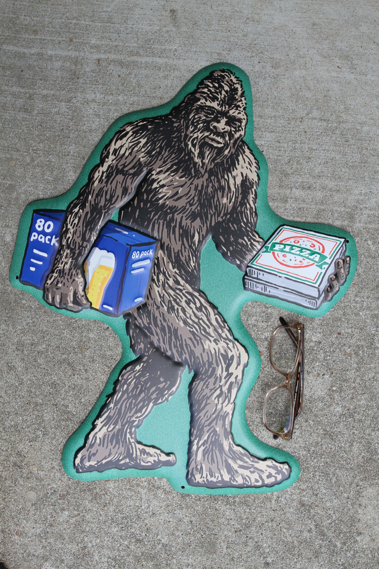 1-BIGFOOT Sign,Fence Decor,Wall Hanging,Cabin Accents,Pizza And Beer, All Occasion Gifts, BF-T