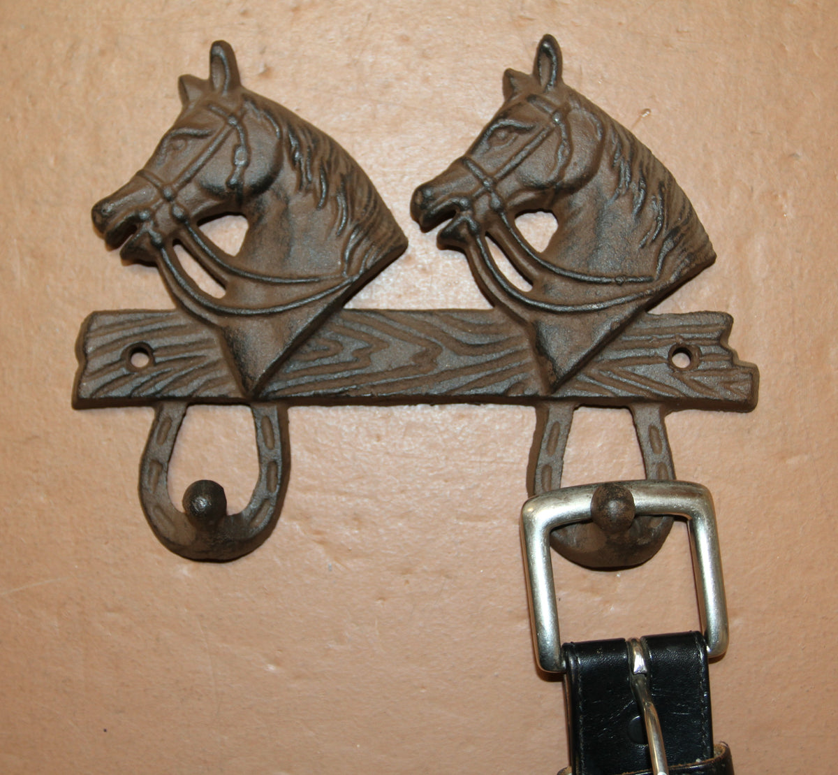 2-Detailed Horse Head Double Wall Hooks,Gifts,Country Look,Ranch Accents,W-60