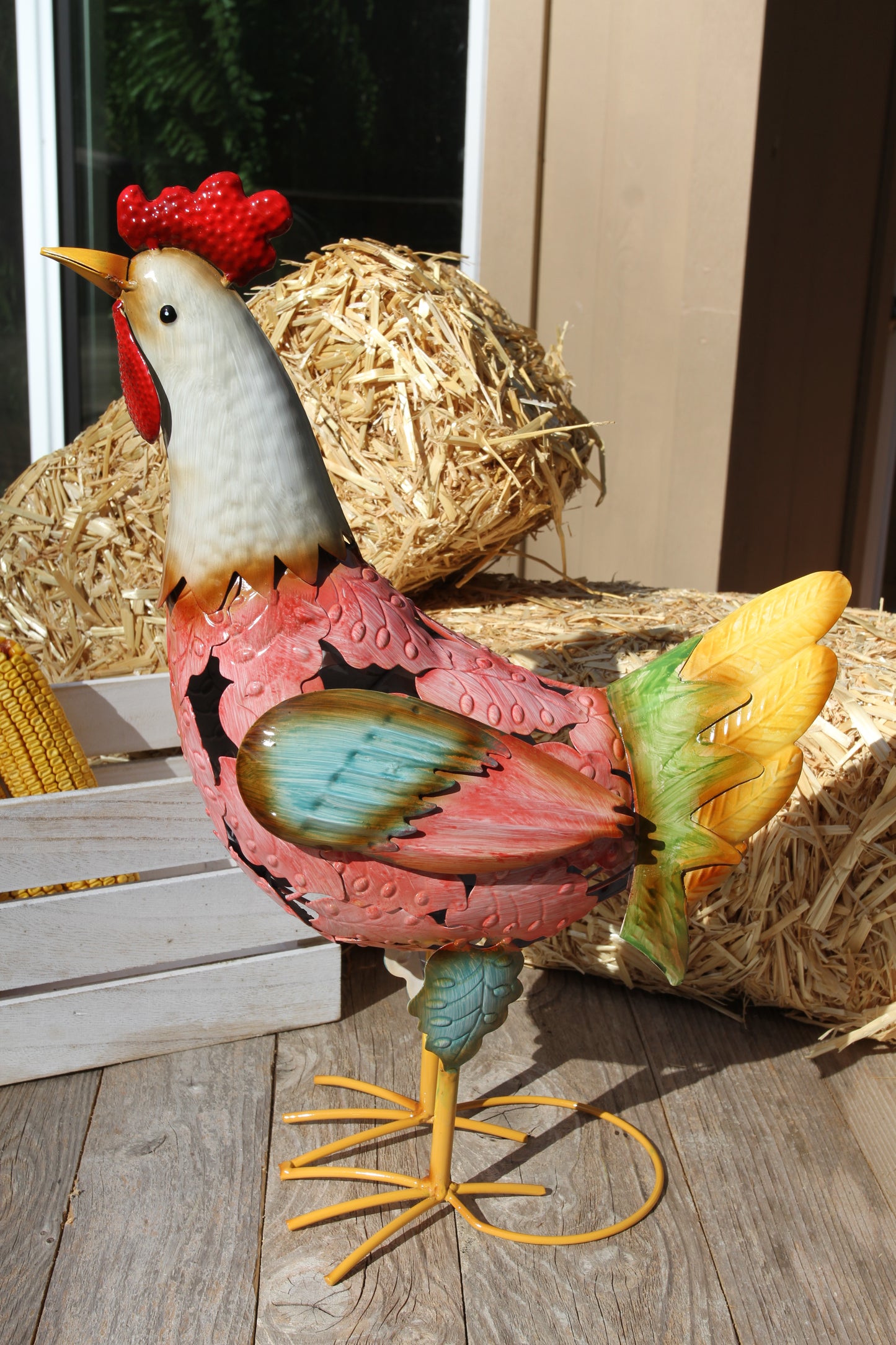 Miss Penny - Multi-Colored Non Tipsy Chicken, High End Glossy Finish, Farm House Decor, T-224