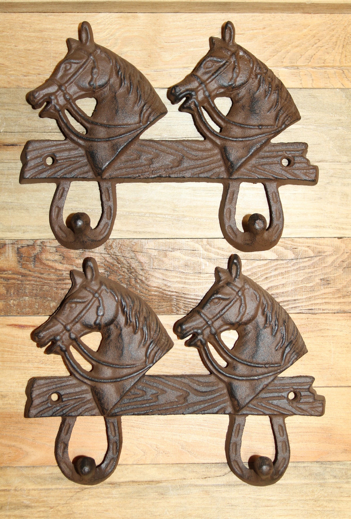 2-Detailed Horse Head Double Wall Hooks,Gifts,Country Look,Ranch Accents,W-60