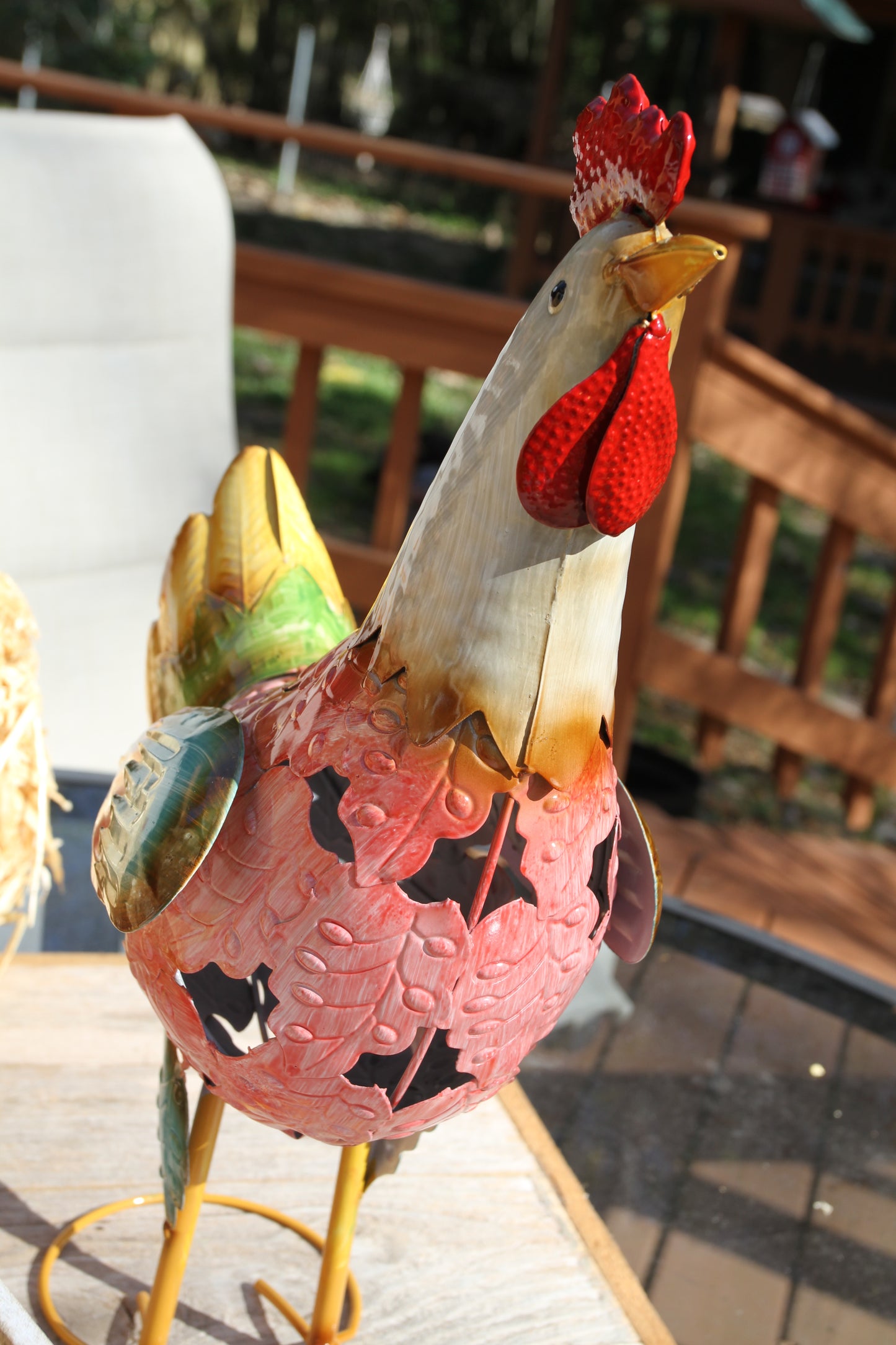 Miss Penny - Multi-Colored Non Tipsy Chicken, High End Glossy Finish, Farm House Decor, T-224