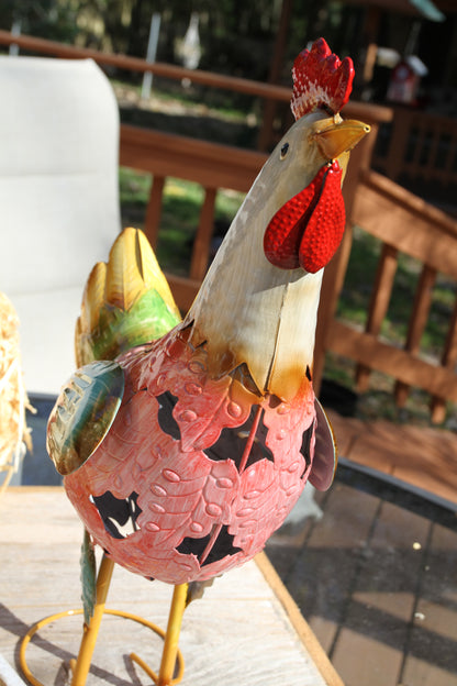 Miss Penny - Multi-Colored Non Tipsy Chicken, High End Glossy Finish, Farm House Decor, T-224