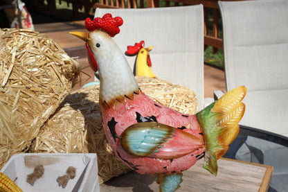 Miss Penny - Multi-Colored Non Tipsy Chicken, High End Glossy Finish, Farm House Decor, T-224