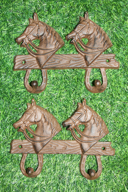 2-Detailed Horse Head Double Wall Hooks,Gifts,Country Look,Ranch Accents,W-60