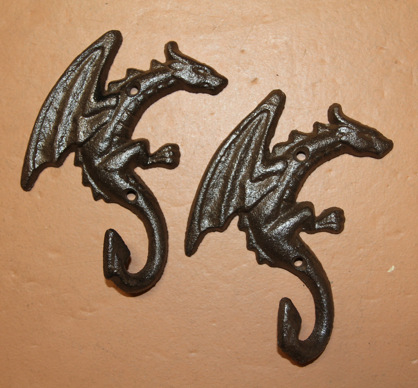 MYTHICAL DRAGONS Wall Hooks, Kids Room Decor, Christmas Gifts, Decorative Wall Hooks, Bath Decor, W-43A